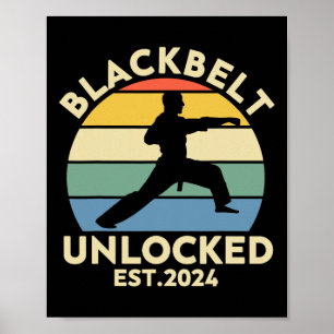 Black Belt Men Achievement Martial Arts Karate Boy Poster
