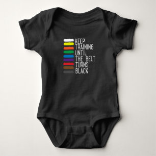 Black Belt Motivation Taekwondo Jiu Jitsu Karate Baby Strampler