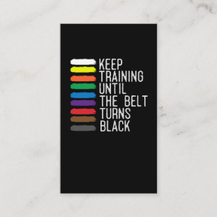Black Belt Motivation Taekwondo Jiu Jitsu Karate Visitenkarte
