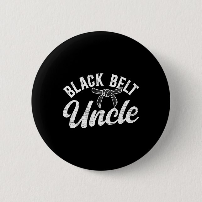 Black Belt Onkel Karate Onkel Proud Karate Onkel Button (Vorderseite)