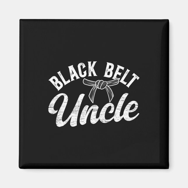 Black Belt Onkel Karate Onkel Proud Karate Onkel Magnet (Vorne)