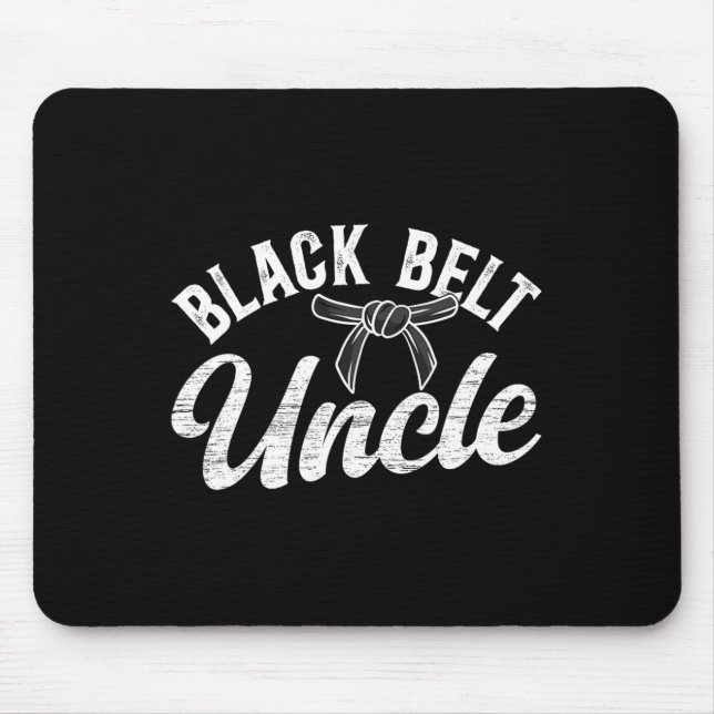 Black Belt Onkel Karate Onkel Proud Karate Onkel Mousepad (Vorne)