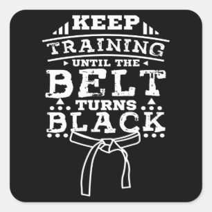 Black Belt Quadratischer Aufkleber