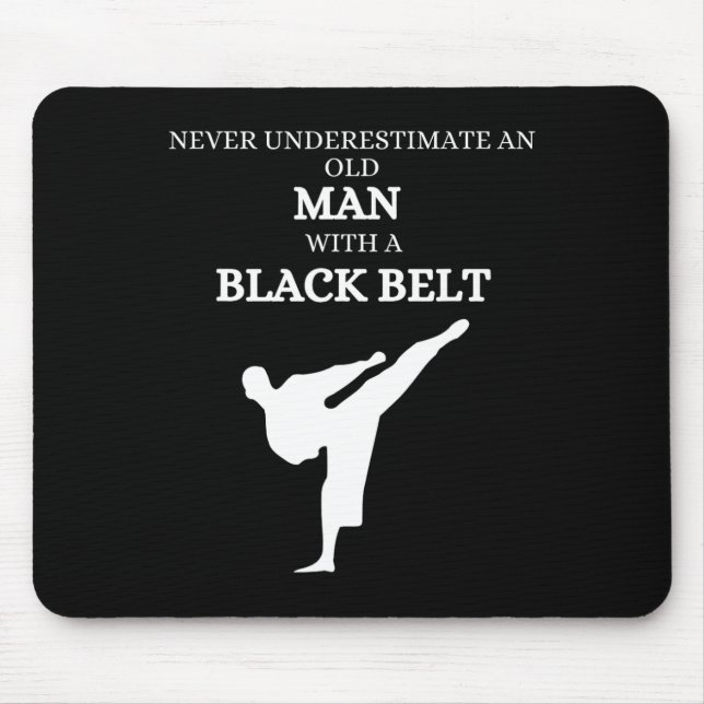 Black Belt Sprichwort Karate Martial Arts Mousepad (Vorne)