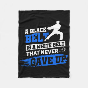 Black Belt Sprichwort Karate Taekwondo Kampfkünste Fleecedecke