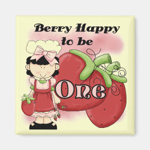 Black Berry 1. Geburtstag T - Shirt und Geschenke Magnet