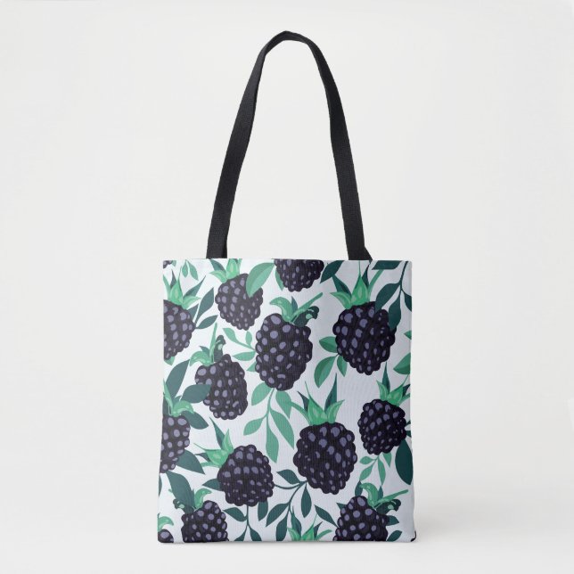 Black Berry Tropical: Frucht nahtloses Muster (Vorderseite)