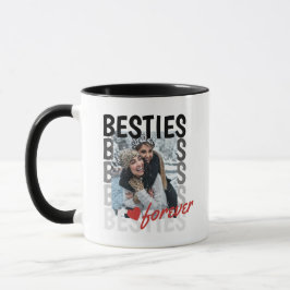 Black Besties Ombre Typografie Foto Overlap Tasse