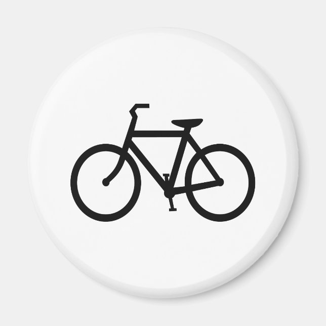 Black Bike Route Magnet (Vorne)