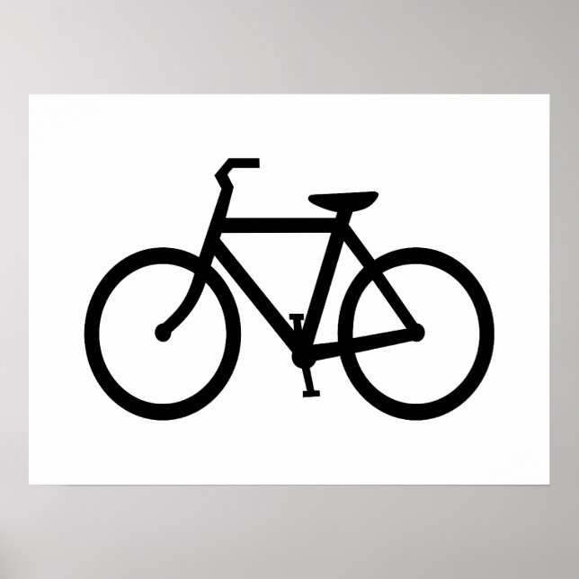 Black Bike Route Poster (Vorne)