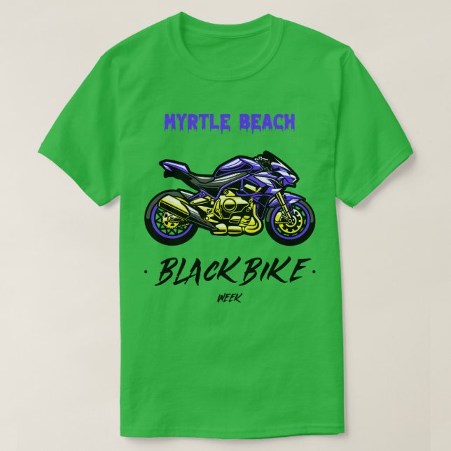 Black Bike Week Myrtle Beach T-Shirt (Design vorne)