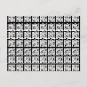 Black Bingo Cards Postkarte