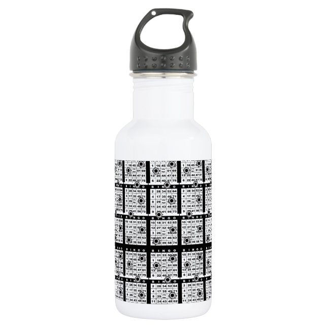 Black Bingo Cards Trinkflasche (Vorderseite)