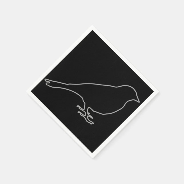 Black Bird Napkins Serviette (Ecke)