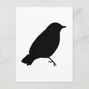 Black Bird Silhouette Einzigartiges Geschenk vorha Postkarte
