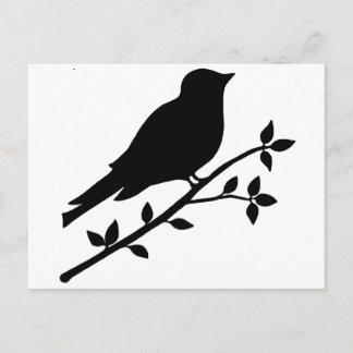 Black Bird-Silhouette Postkarte