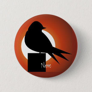 Black Bird Silhouette Sun Thunder_Cove Button