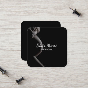 Black Birth Doula Midwomen Pregnancy Business Card Telefonnummerkarte