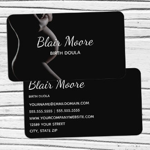 Black Birth Doula Midwomen Pregnancy Business Card Visitenkarte