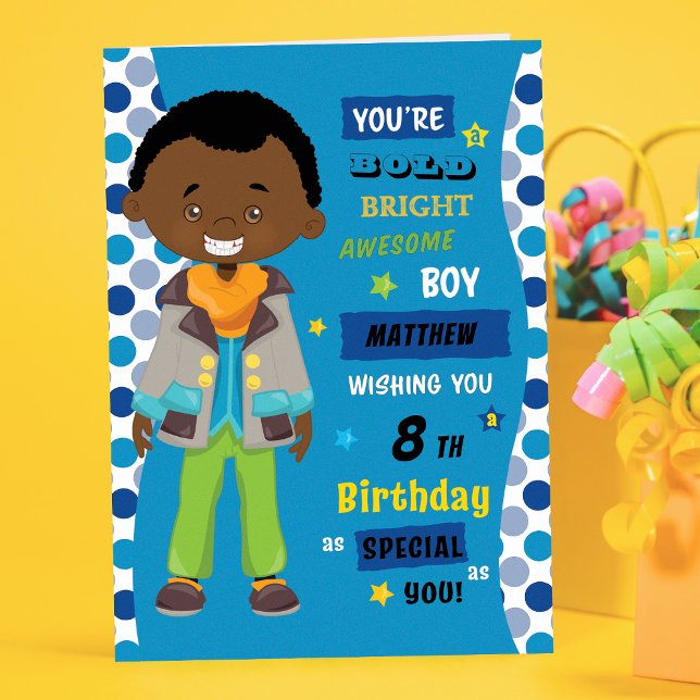 Black Birthday Boy Karte (Von Creator hochgeladen)