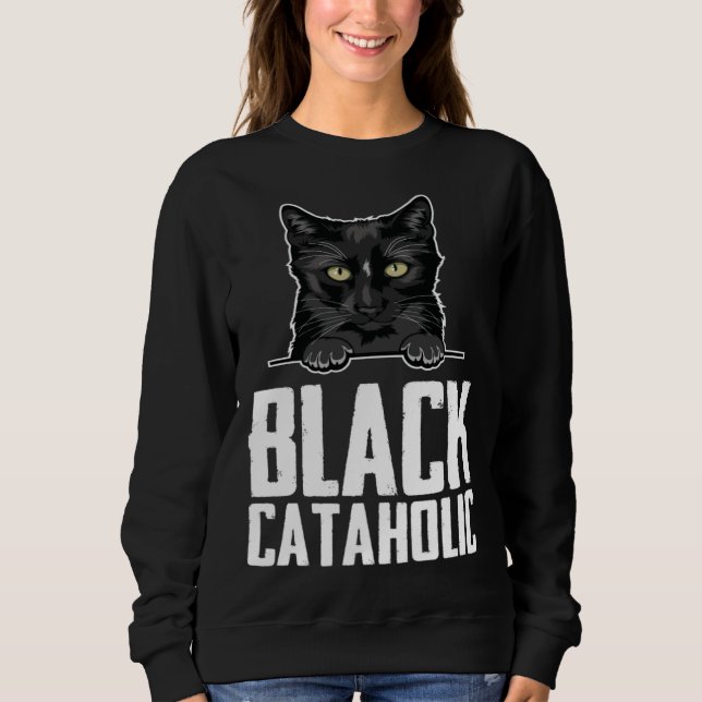 Black  Black cat  Black mom Sweatshirt (Vorderseite)
