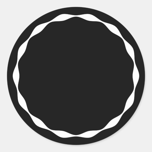 Black  Blank Circle Custom Spice Sticker (Vorderseite)