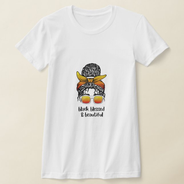 Black Blessed & Beautiful Woman’s T‑Shirt T-Shirt (Ablage )