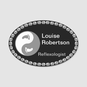 Black Bling NAME TAG Namensschild
