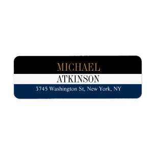 Black Blue Bold Text Trendy Stylish Modern