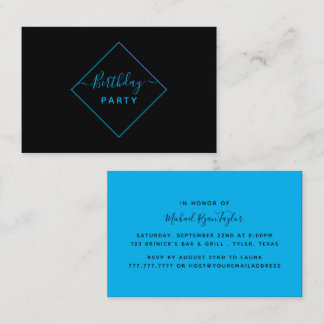 Black & Blue Diamond Geburtstagsparty Ticket