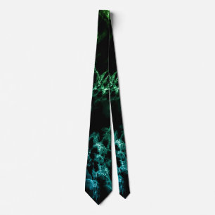 Black Blue Green Neon Marble Neck Tie Krawatte