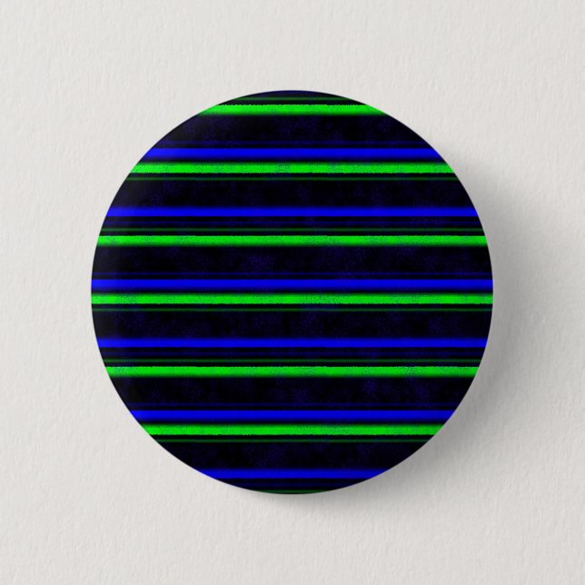 Black Blue Green Stripes Button (Vorderseite)
