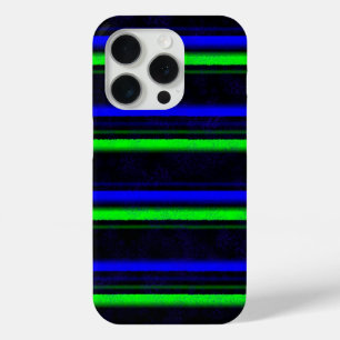 Black Blue Green Stripes Case-Mate iPhone Hülle