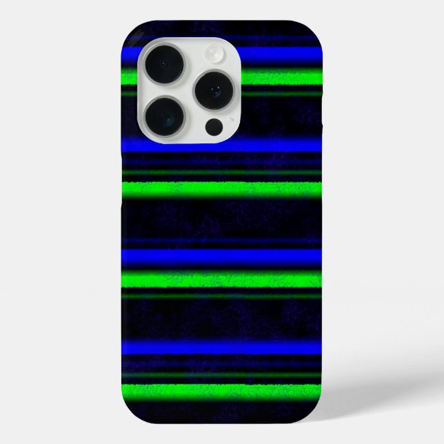 Black Blue Green Stripes Case-Mate iPhone Hülle (Rückseite)