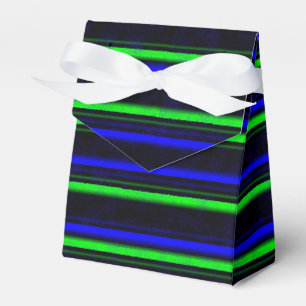 Black Blue Green Stripes Geschenkschachtel