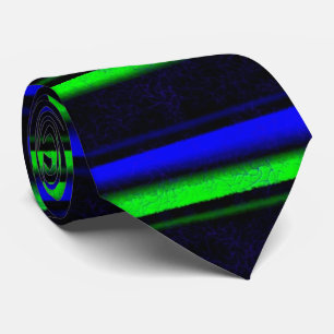 Black Blue Green Stripes Krawatte