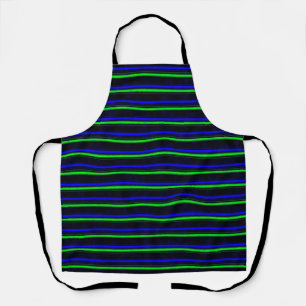 Black Blue Green Stripes Schürze