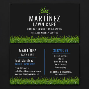Black & Blue Lawn Care Landscaping Visitenkarte