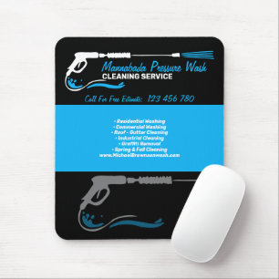 Black Blue Pressure Washwater Cleaning Pro Mousepad