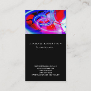 Black Blue Red Abstrakt Consultant Business Card Visitenkarte