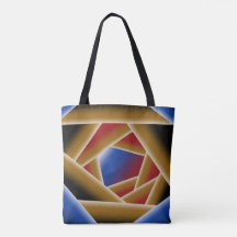 Black Blue Red Gold Ombre Abstrakte Kunst