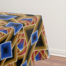 Black Blue Red Gold Ombre Abstrakte Kunst Tischdecke