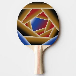 Black Blue Red Gold Ombre Abstrakte Kunst Tischtennis Schläger