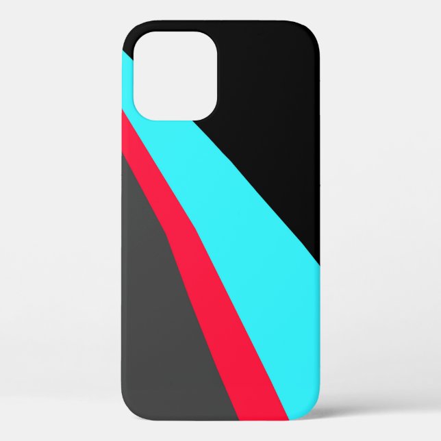 Black Blue Red Gray Muster Case-Mate iPhone Hülle (Rückseite)