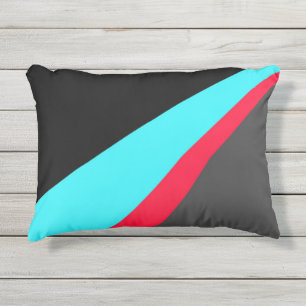Black Blue Red Gray Muster Kissen Für Draußen