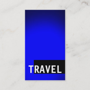 Black Blue Travel Agent Business Card Visitenkarte