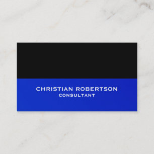 Black Blue Unique Modern Consultant Business Card Visitenkarte