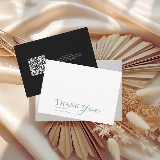 Black Blue Wedding Dankeschön-Karte für immer begi (Von Creator hochgeladen)