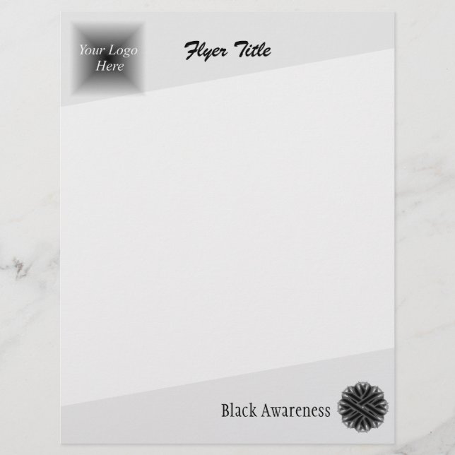 Black Blume Ribbon von Kenneth Yoncich Flyer (Vorne)
