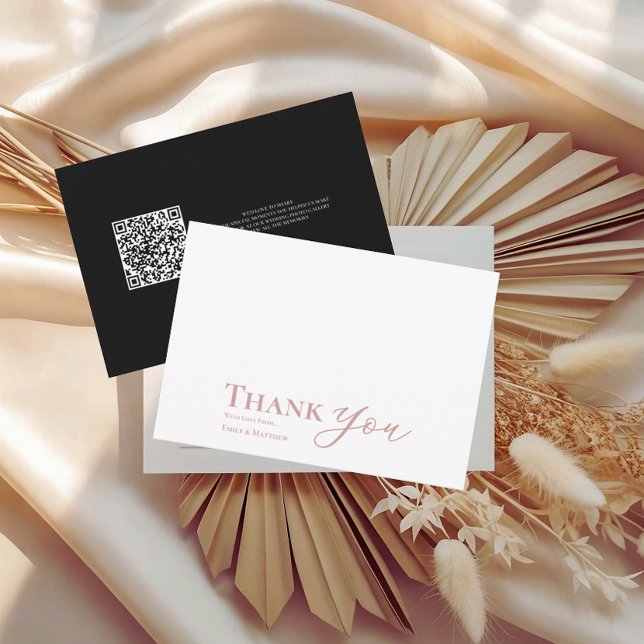 Black Blush Wedding Dankeschön Karte für immer beg (Von Creator hochgeladen)